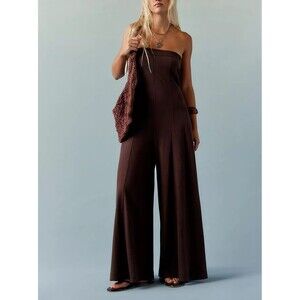 Free People Free-est Kamora One-Piece Tube Jumpsuit Dress Wide-Leg XS 286909